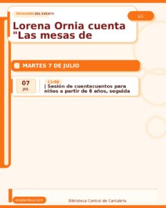 Lorena Ornia cuenta «Las mesas de Manuela» en la BCC