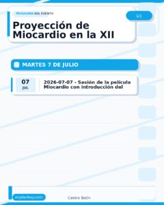 Proyección de Miocardio en la XII Muestra de Cine y Creatividad