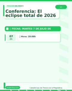 Conferencia: El eclipse total de 2026 por Ana Acebrón