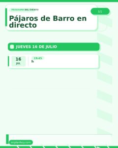 Pájaros de Barro en directo en La tienda de Fina