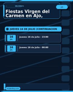Fiestas Virgen del Carmen en Ajo, Bareyo 2026