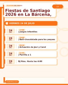 Fiestas de Santiago 2026 en La Bárcena, Ampuero