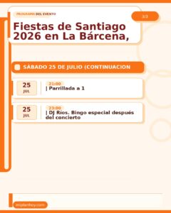 Fiestas de Santiago 2026 en La Bárcena, Ampuero