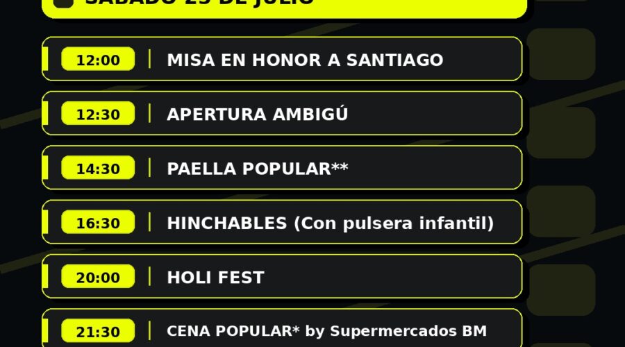 Fiestas de Santiago 2026 en Barrio Pronillo, Santander