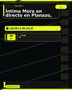 Íntima Mora en directo en Planazo, Arnuero