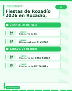 Fiestas de Rozadío 2026 en Rozadío, Rionansa