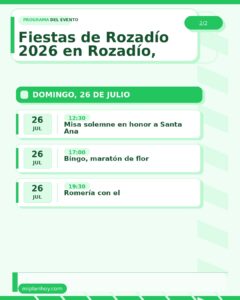 Fiestas de Rozadío 2026 en Rozadío, Rionansa