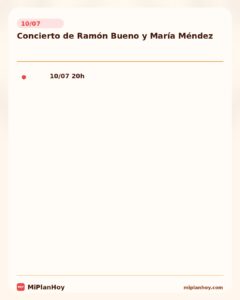 Concierto de Ramón Bueno y María Méndez en El Rayo Verde