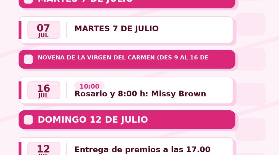 Fiestas del Carmen Oruña 2026 en Piélagos, Cantabria