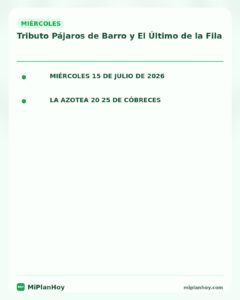 Tributo Pájaros de Barro del Último de la Fila en La Azotea