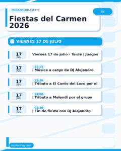 Fiestas del Carmen 2026 en Suances con Marta Sánchez y Mojinos Escozíos