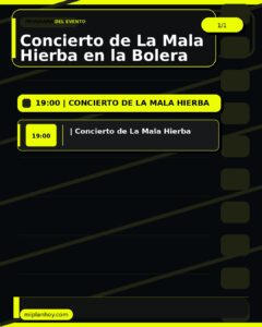 Concierto de La Mala Hierba en la Bolera de Oruña
