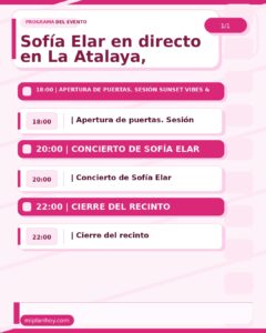 Sofía Elar en directo en La Atalaya, Laredo