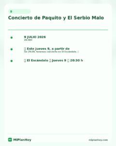 Concierto de Paquito y El Serbio Malo en El Escándalo