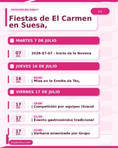 Fiestas de El Carmen en Suesa 2026