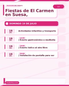 Fiestas de El Carmen en Suesa 2026