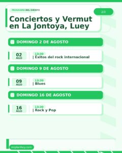 Conciertos y Vermut en La Jontoya –  Luey 2026