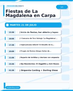 Fiestas de La Magdalena en Carpa junto al Campo de Fútbol, Vargas