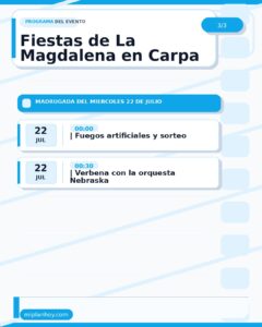 Fiestas de La Magdalena en Carpa junto al Campo de Fútbol, Vargas