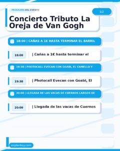 Concierto Tributo La Oreja de Van Gogh en Rancho de Evecan