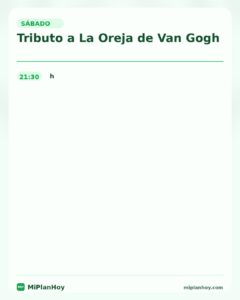 Tributo a La Oreja de Van Gogh en Pista Polideportiva Cubierta