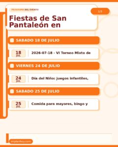 Fiestas de San Pantaleón en Pontejos 2026