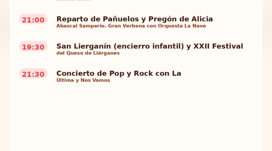 Fiestas de San Pantaleón y San Pedruco en Liérganes 2026