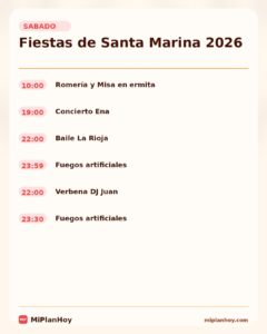 Fiestas de Santa Marina 2026 en Valdeprado del Río