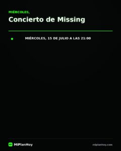 Concierto de Missing en Pistas del Barrio Pesquero