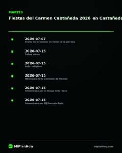 Fiestas del Carmen Castañeda 2026 en Castañeda