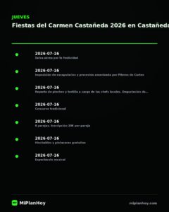 Fiestas del Carmen Castañeda 2026 en Castañeda