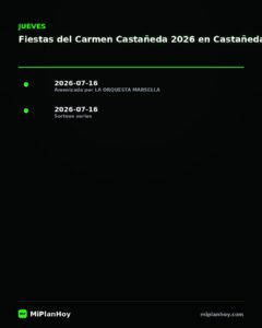 Fiestas del Carmen Castañeda 2026 en Castañeda