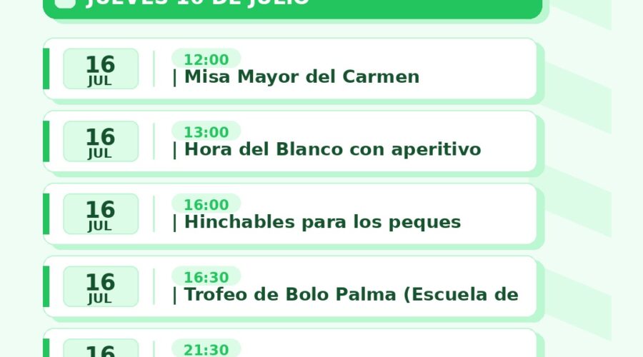 Fiestas de El Carmen 2026 en Sopeña de Cabuérniga