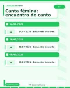 Canta fémina: encuentro de canto efímero y armonías vocales femeninas