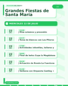 Grandes Fiestas de Santa María Magdalena en Ruente 2026