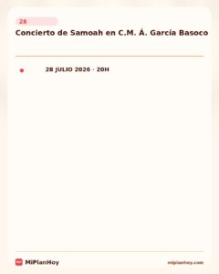 Concierto de Samoah en C.M. Á. García Basoco