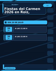 Fiestas del Carmen 2026 en Roiz, Valdaliga