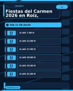 Fiestas del Carmen 2026 en Roiz, Valdaliga