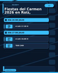 Fiestas del Carmen 2026 en Roiz, Valdaliga
