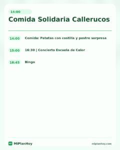 Comida Solidaria Callealteros y Los Raquerucos en Pistas Duque de Ahumada