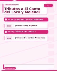 Tributos a El Canto del Loco y Melendi en Plaza de Viares