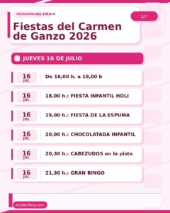Fiestas del Carmen de Ganzo 2026 en Torrelavega