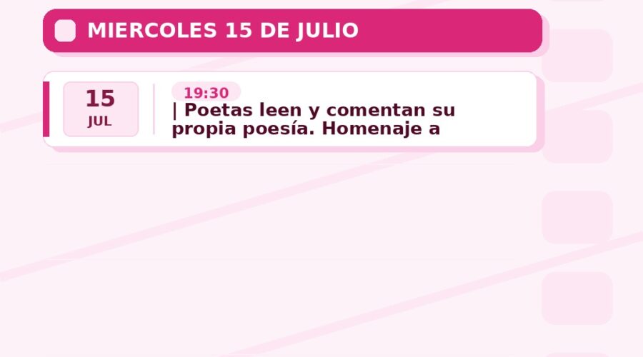 Patio de Poesía 2026: Alberto Muñoz y Patricia Fernández
