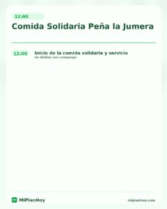 Comida Solidaria Peña la Jumera en Plaza Los Arces 2026
