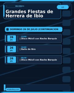 Grandes Fiestas de Herrera de Ibio 2026