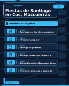 Fiestas de Santiago en Cos, Mazcuerras 2026
