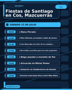 Fiestas de Santiago en Cos, Mazcuerras 2026