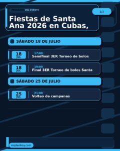 Fiestas de Santa Ana 2026 en Cubas