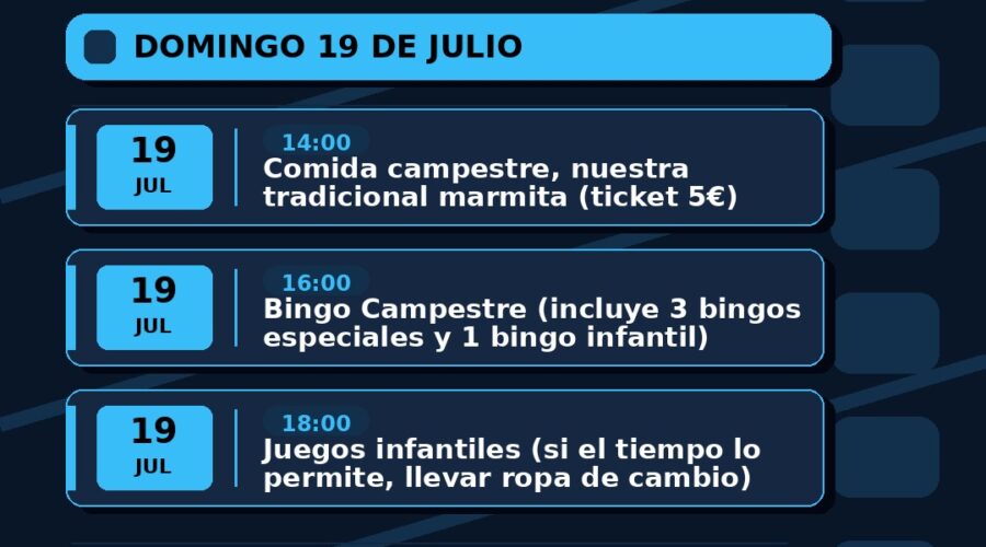 Fiestas de Santa Ana 2026 en Cubas