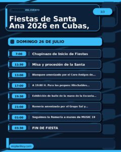 Fiestas de Santa Ana 2026 en Cubas